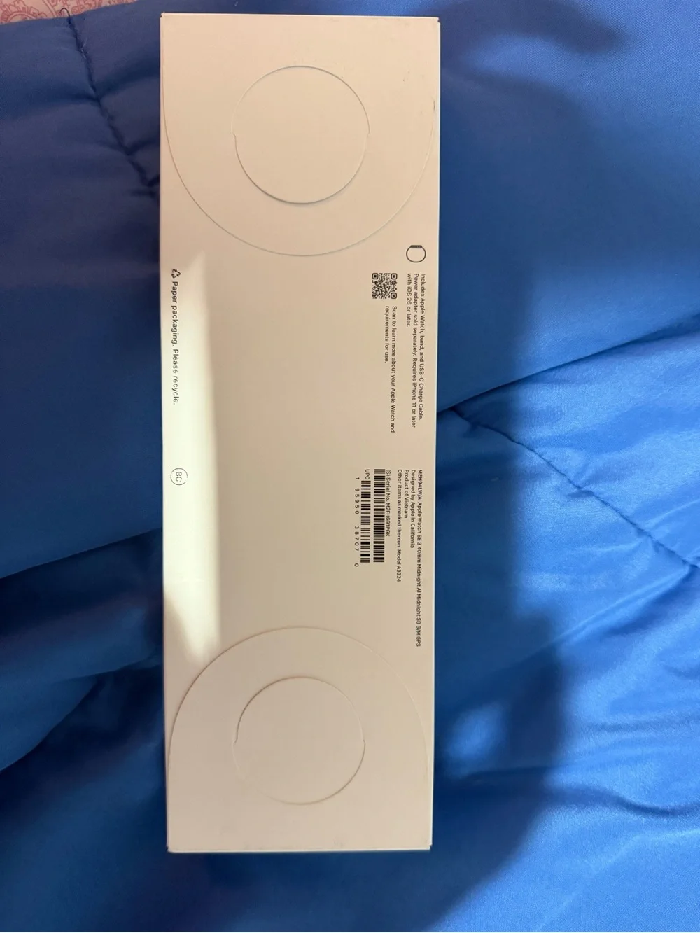 Apple Watch Box in White with Black Logo